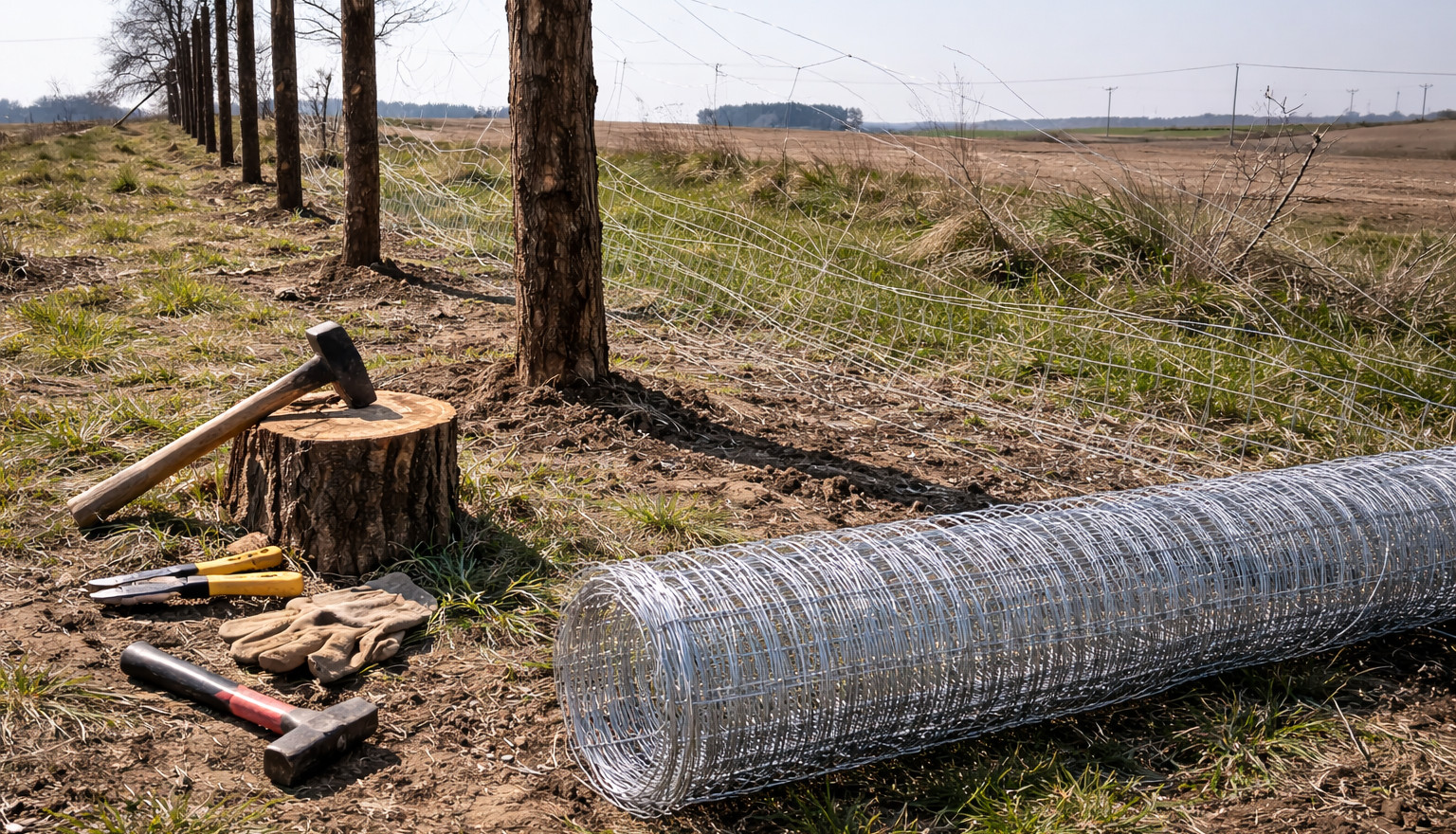 Ogrodzenie z siatki leśnej