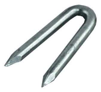 Wygięte gwoździe / skoble do siatki leśnej