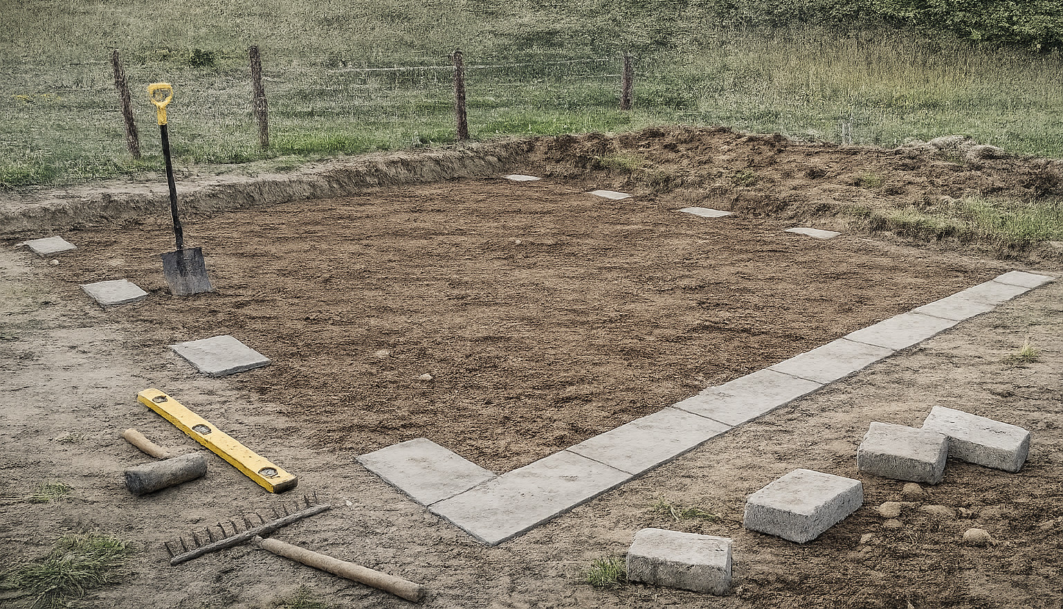 Bloczki jako podłoże pod blaszak