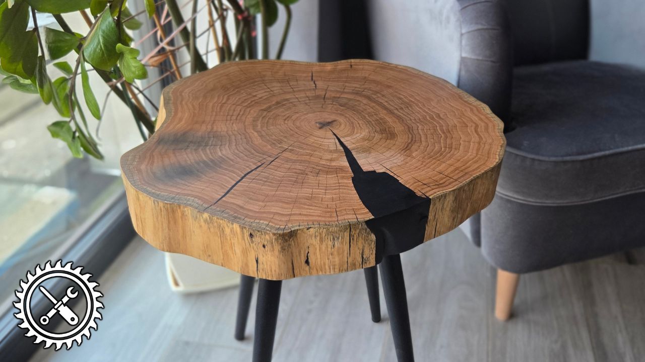 Stolik kawowy z plastra dębu